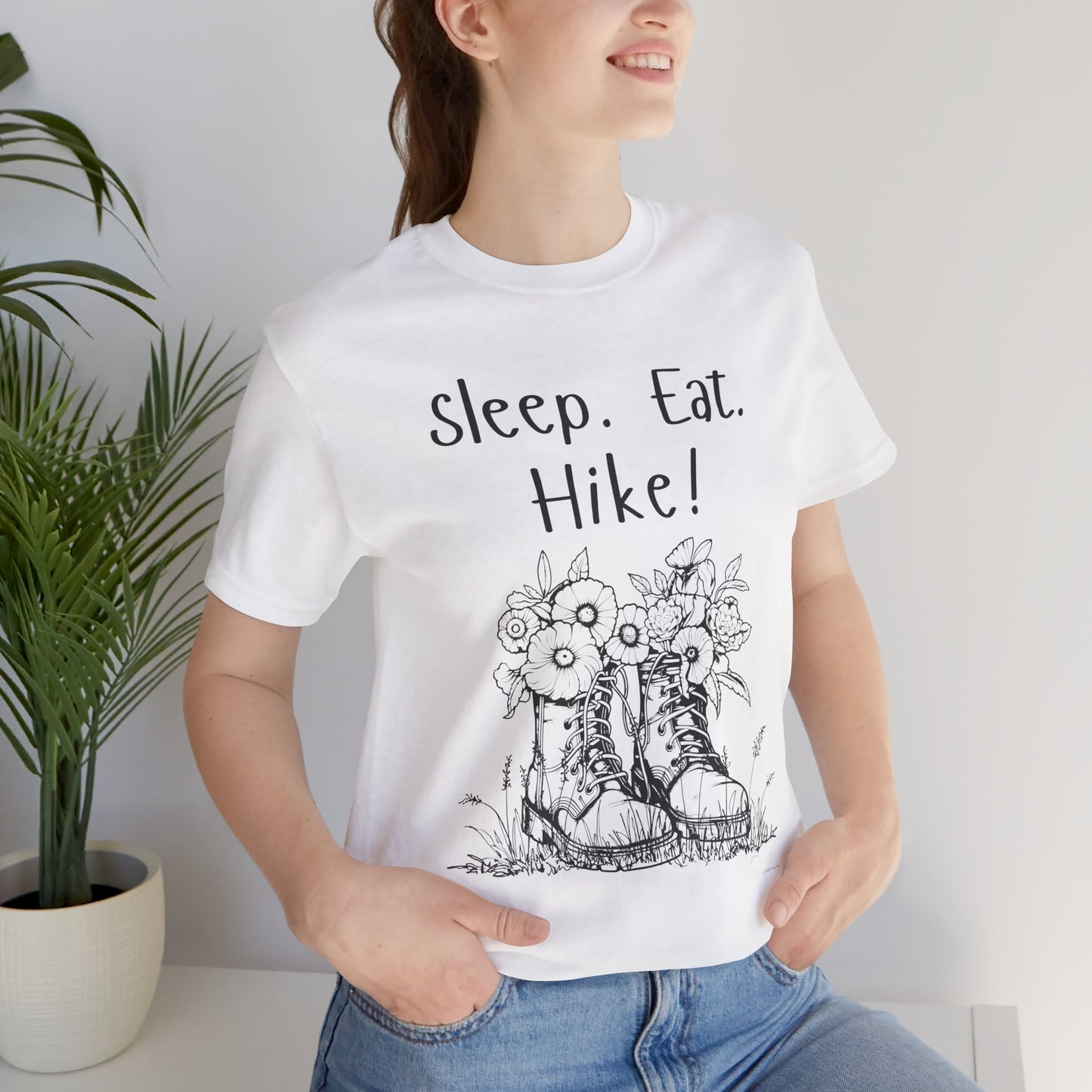 Sleep, Eat, Hike! Unisex Tee, Hiking Shirt