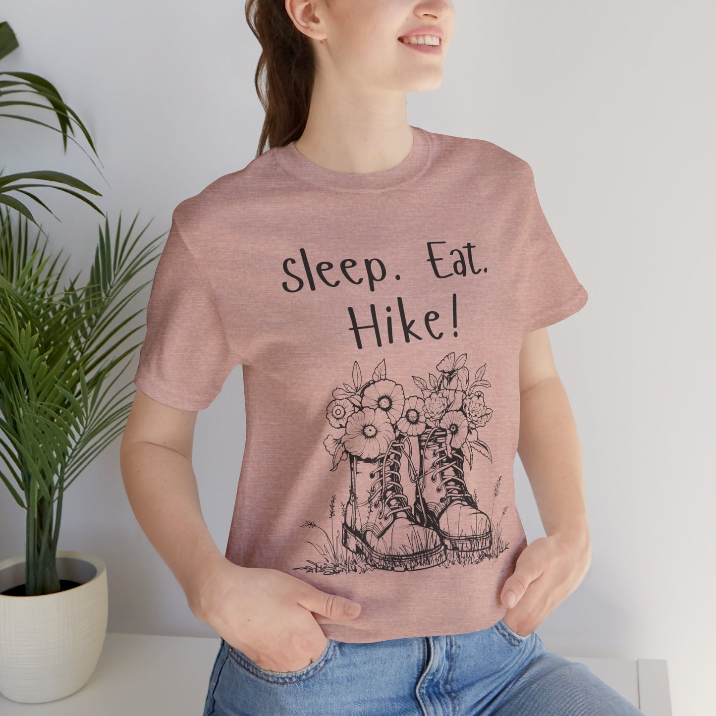 Sleep, Eat, Hike! Unisex Tee, Hiking Shirt