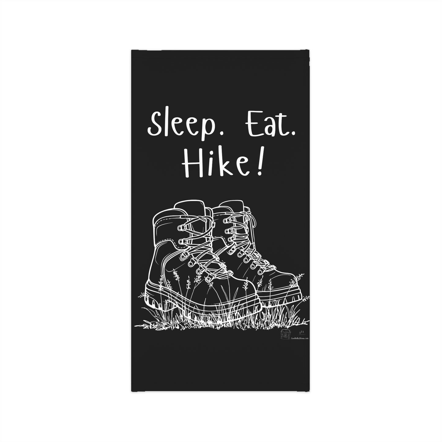 "Sleep. Eat. Hike!" Hiking Neck Gaiter —Lightweight Outdoor Face & Neck Cover
