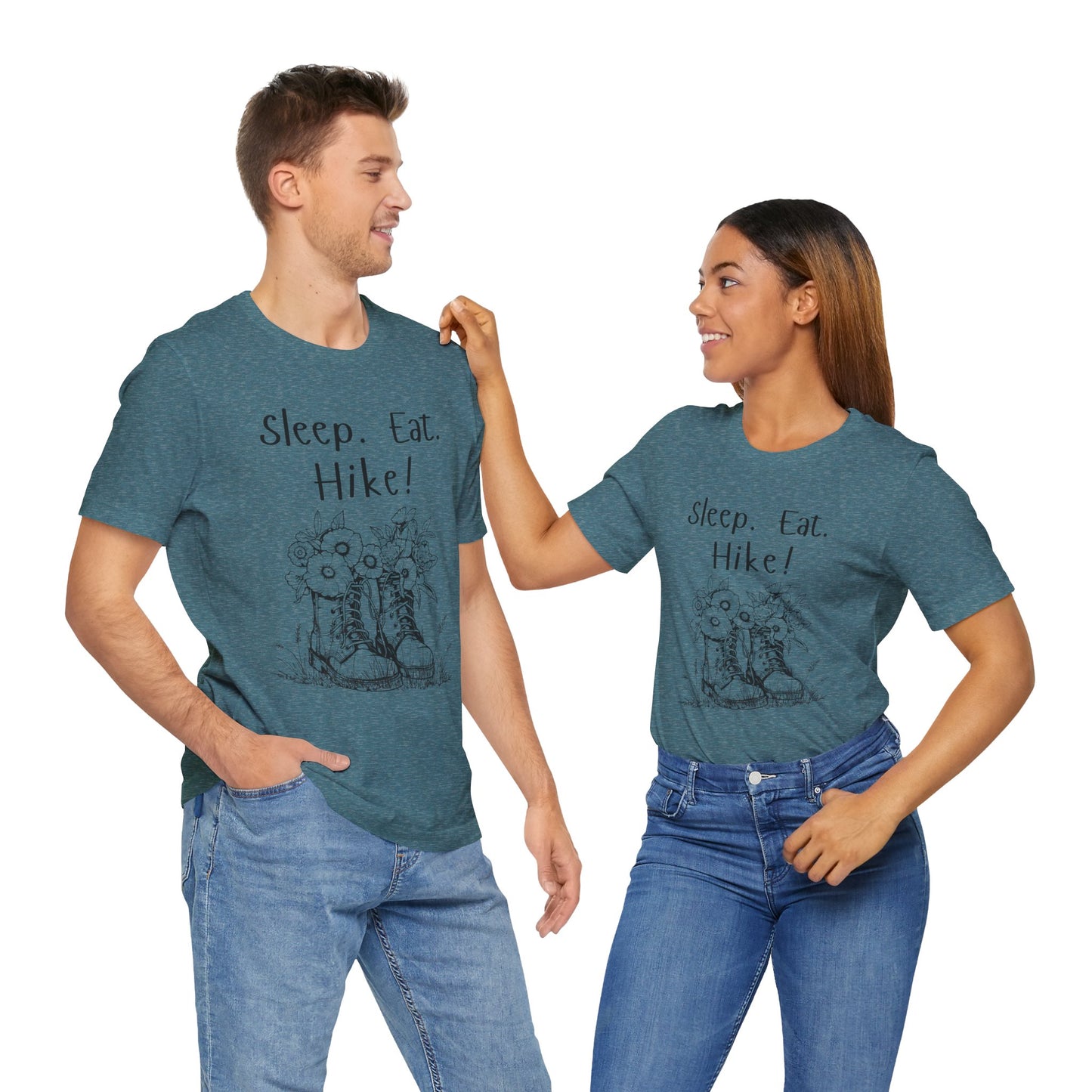 Sleep, Eat, Hike! Unisex Tee, Hiking Shirt
