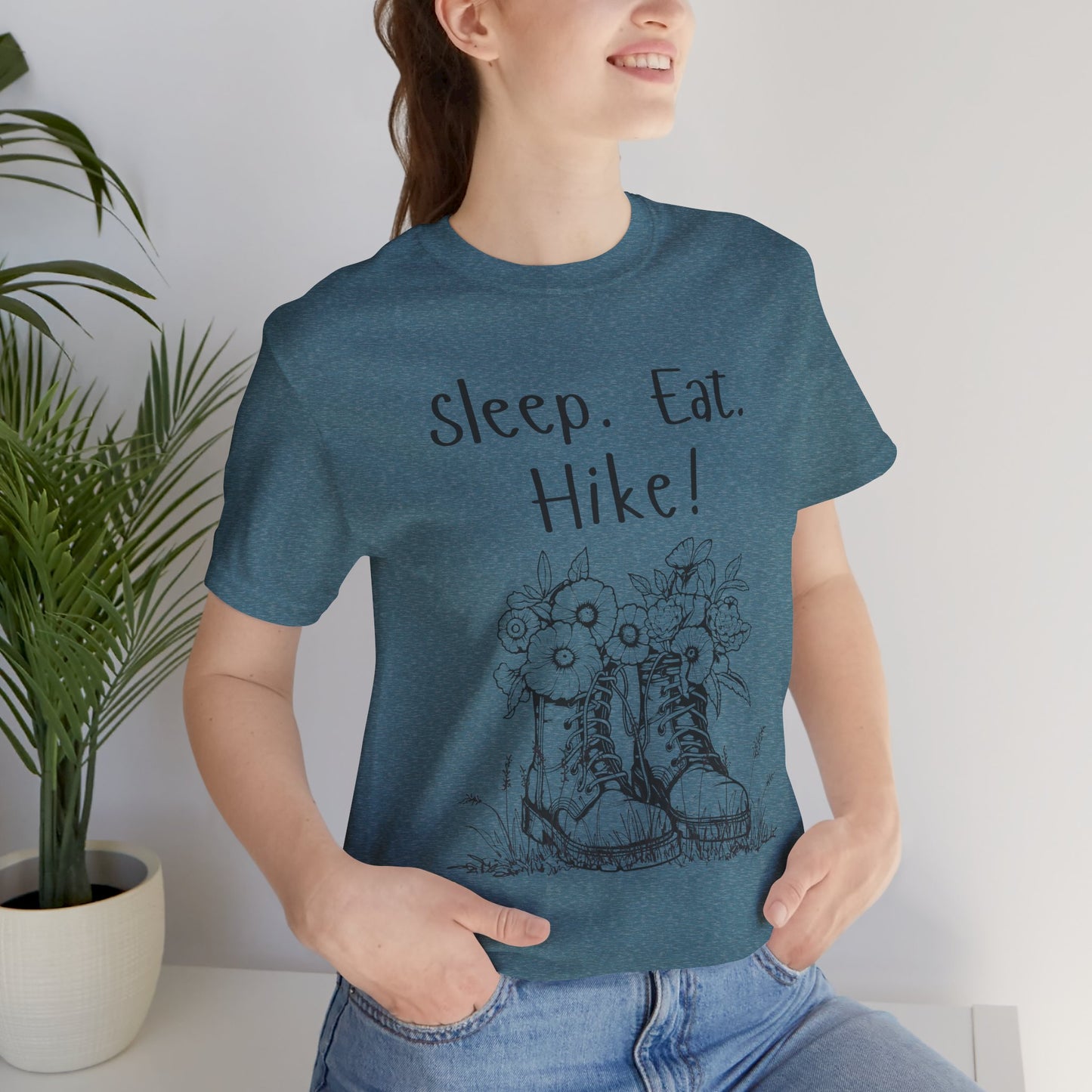 Sleep, Eat, Hike! Unisex Tee, Hiking Shirt