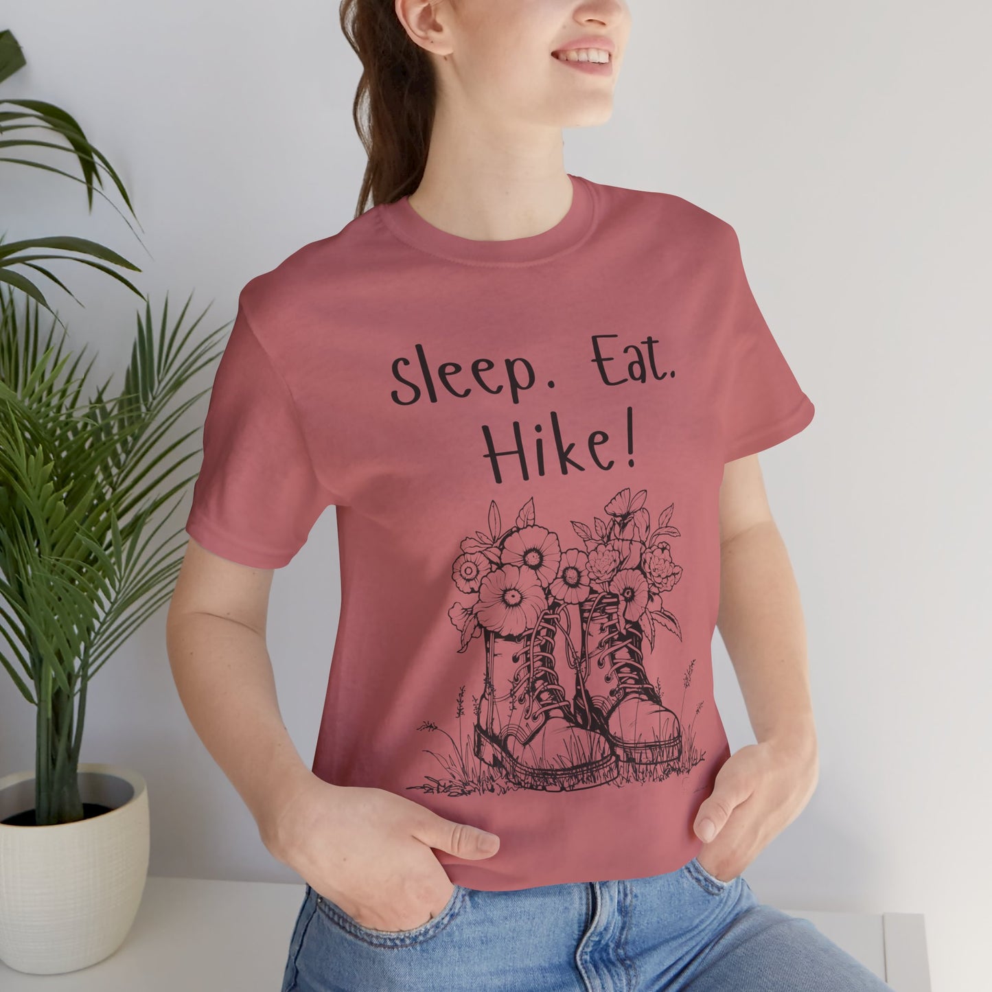 Sleep, Eat, Hike! Unisex Tee, Hiking Shirt